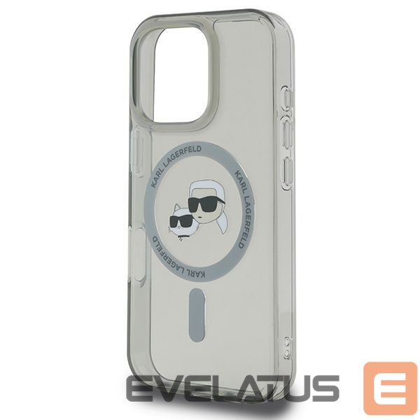 Другие товары Karl Lagerfeld Karl Lagerfeld IML Metal Karl&Choupette Head MagSafe Case for iPhone 16 Pro - Black