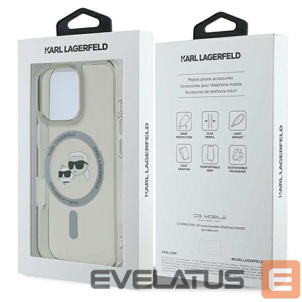 Другие товары Karl Lagerfeld Karl Lagerfeld IML Metal Karl&Choupette Head MagSafe Case for iPhone 16 Pro - Black