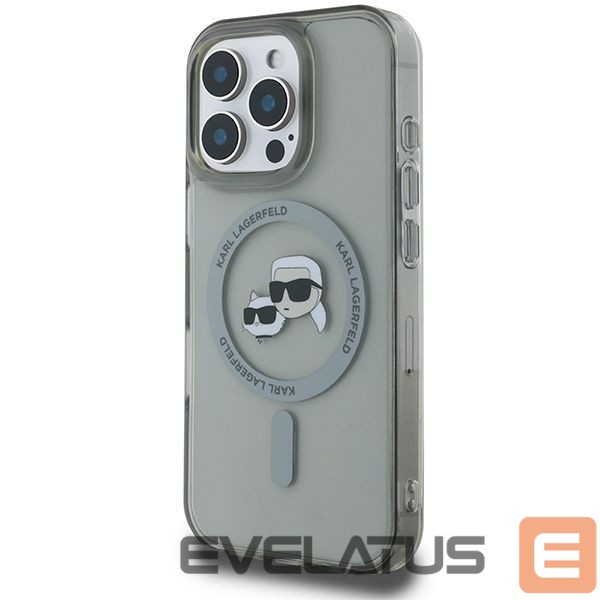 Другие товары Karl Lagerfeld Karl Lagerfeld IML Metal Karl&Choupette Head MagSafe Case for iPhone 16 Pro - Black