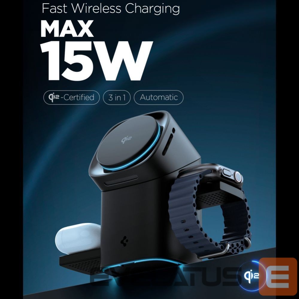 Другие товары Spigen Spigen Essential EF223MS 3-in-1 QI2 Wireless Charger - Black