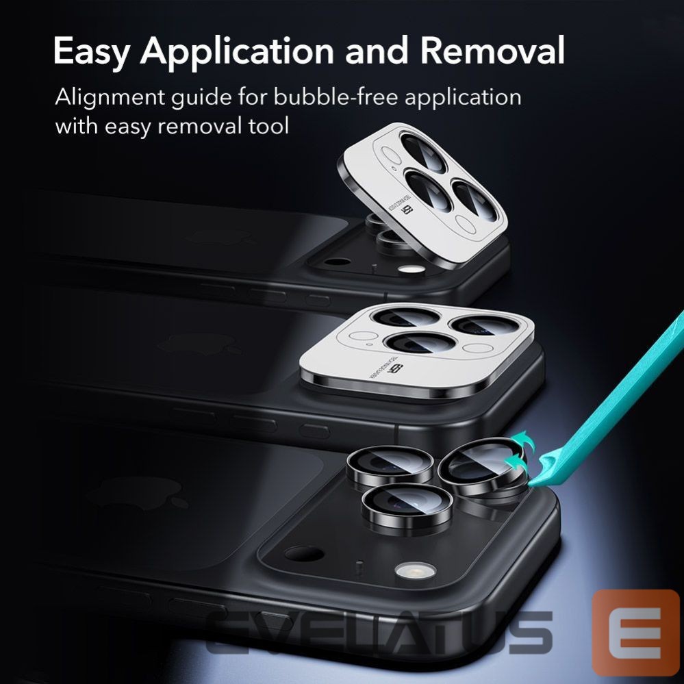 Другие товары ESR ESR Armorite Camera Protector for iPhone 14 Pro / Pro Max / 15 Pro / Pro Max / 16 Pro / Pro Max / 17 Pro / Pro Max - Black