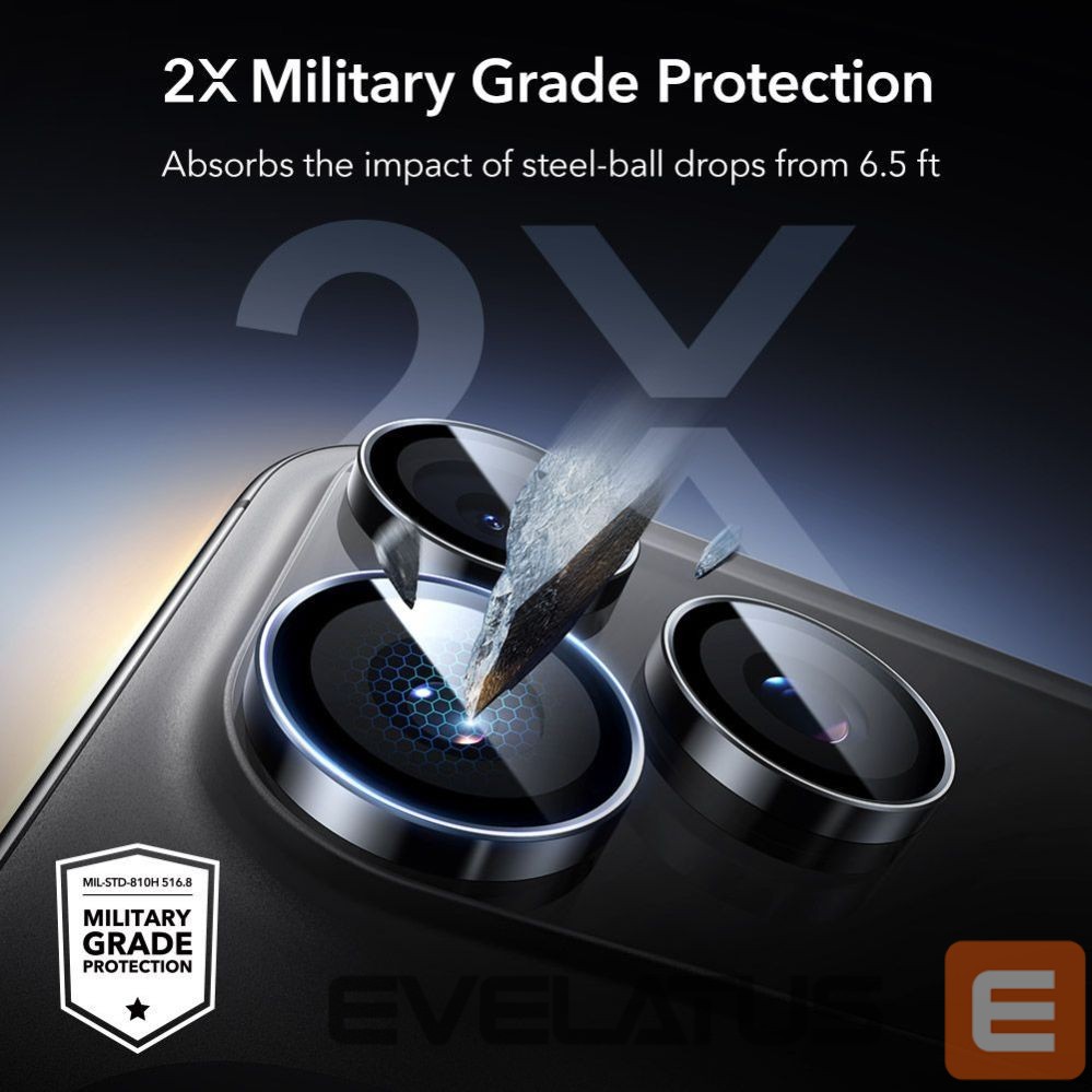 Другие товары ESR ESR Armorite Camera Protector for iPhone 14 Pro / Pro Max / 15 Pro / Pro Max / 16 Pro / Pro Max / 17 Pro / Pro Max - Black