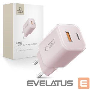 Другие товары Tech-Protect  Tech-Protect NCM33W 2-port PD33W/QC3.0 wall charger - pink 