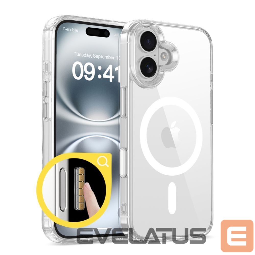Другие товары Tech-Protect Tech-Protect Flexair Hybrid CC Magsafe iPhone 16 Case - Clear