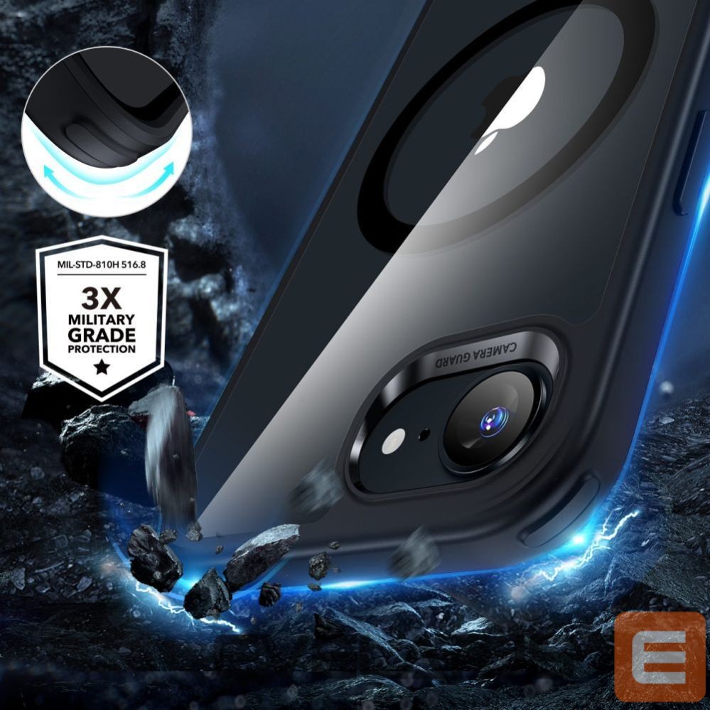 Другие товары ESR ESR Classic Hybrid Halolock MagSafe Case for iPhone 16e / 17e - Transparent-Black