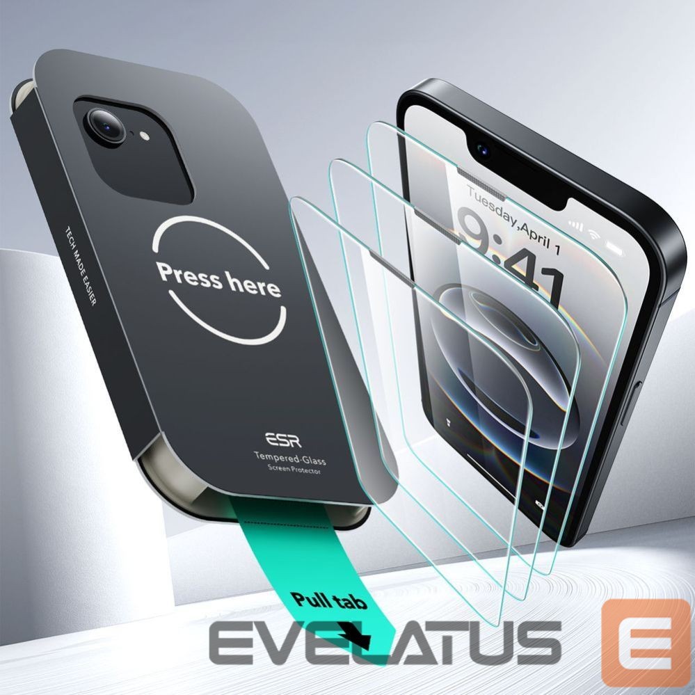 Другие товары ESR ESR UltraFit Tempered Glass 2-pack case for iPhone 13 / 13 Pro / 14 / 16e / 17e