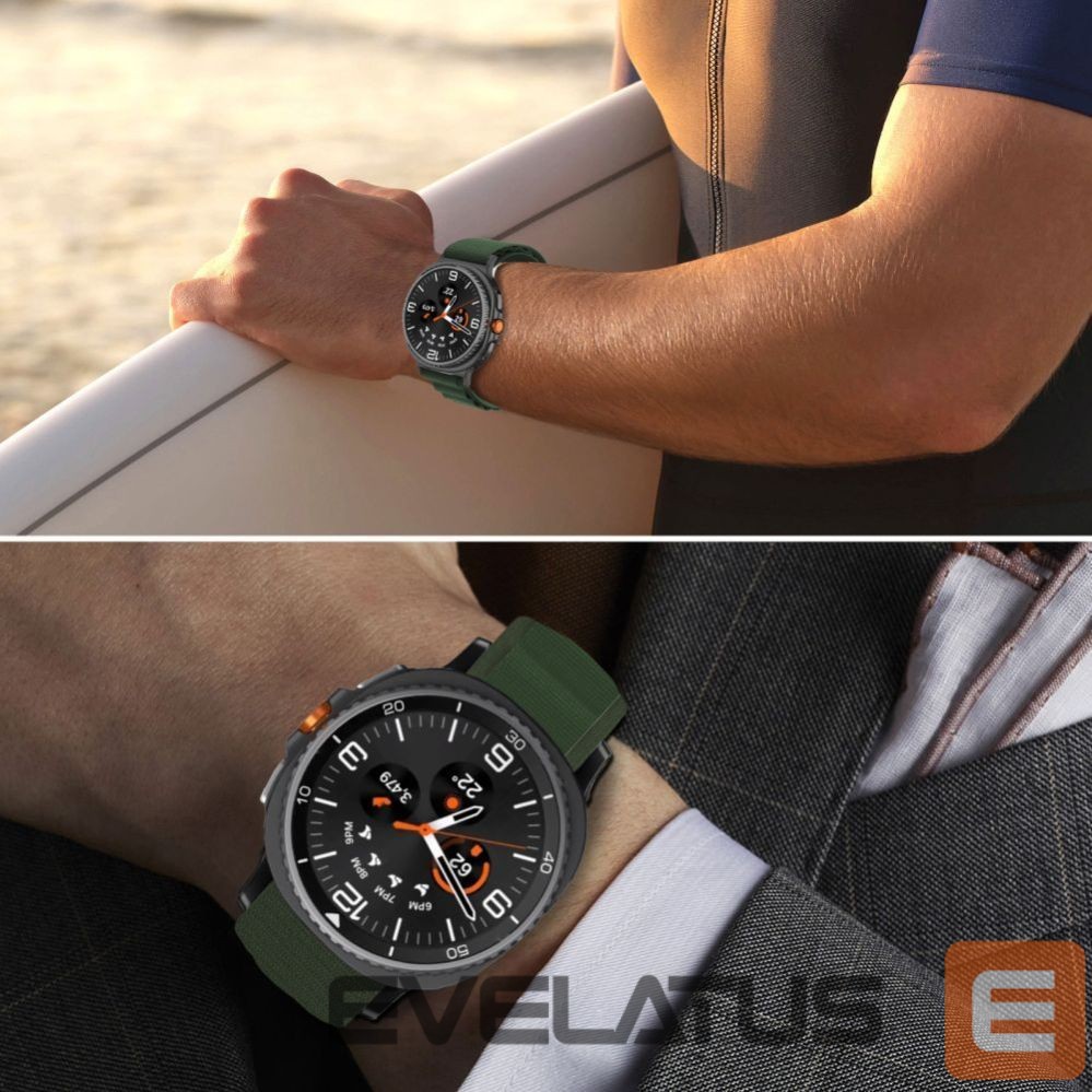 Другие товары Tech-Protect Tech-Protect Nylon Stripe Strap for Samsung Galaxy Watch 40/44/46 mm - Green