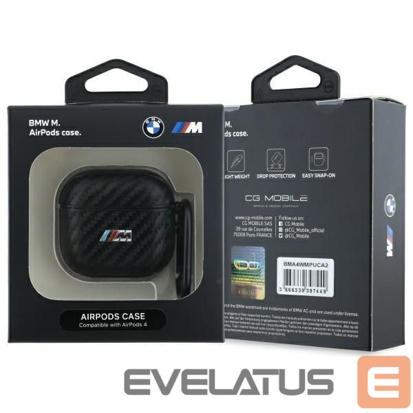 Другие товары BMW BMW BMA4CMPUCA AirPods 4 cover black/black PU Carbon M Collection