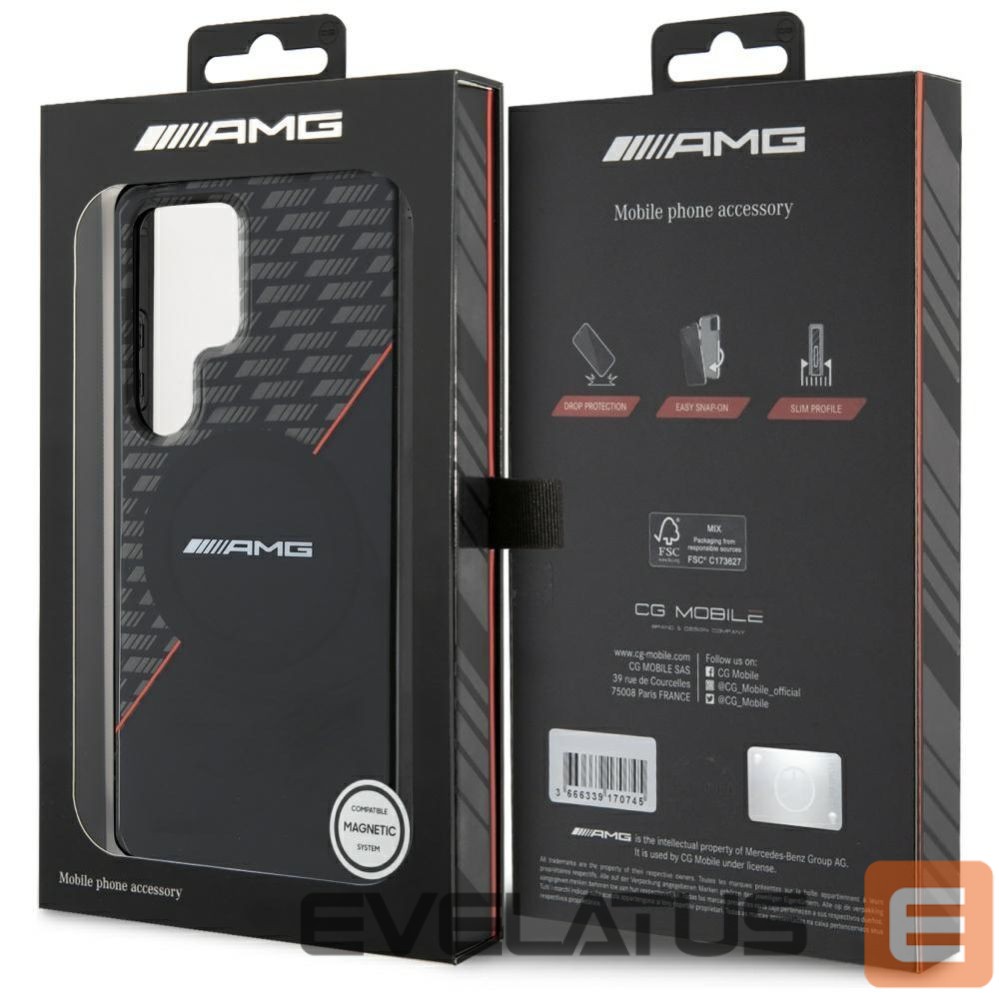 Другие товары Mercedes-Benz AMG Double Layer Rhombs MagSafe Case for Samsung Galaxy S25 Ultra - Black/Red