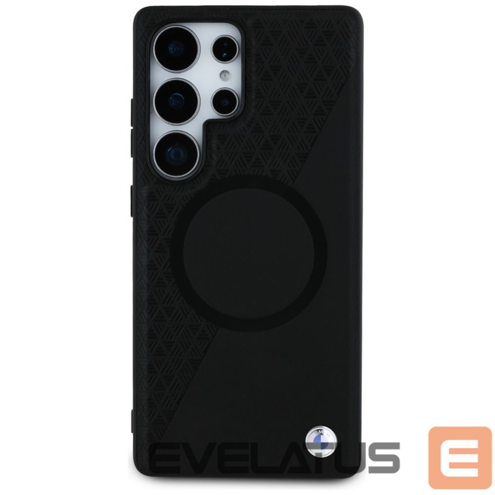 Другие товары BMW BMW Leather Half Textured MagSafe Case for Samsung Galaxy S25 Ultra - Black