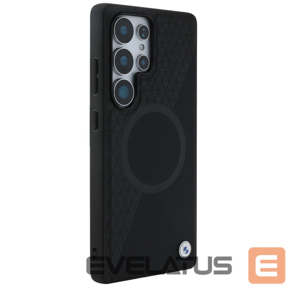 Другие товары BMW BMW Leather Half Textured MagSafe Case for Samsung Galaxy S25 Ultra - Black
