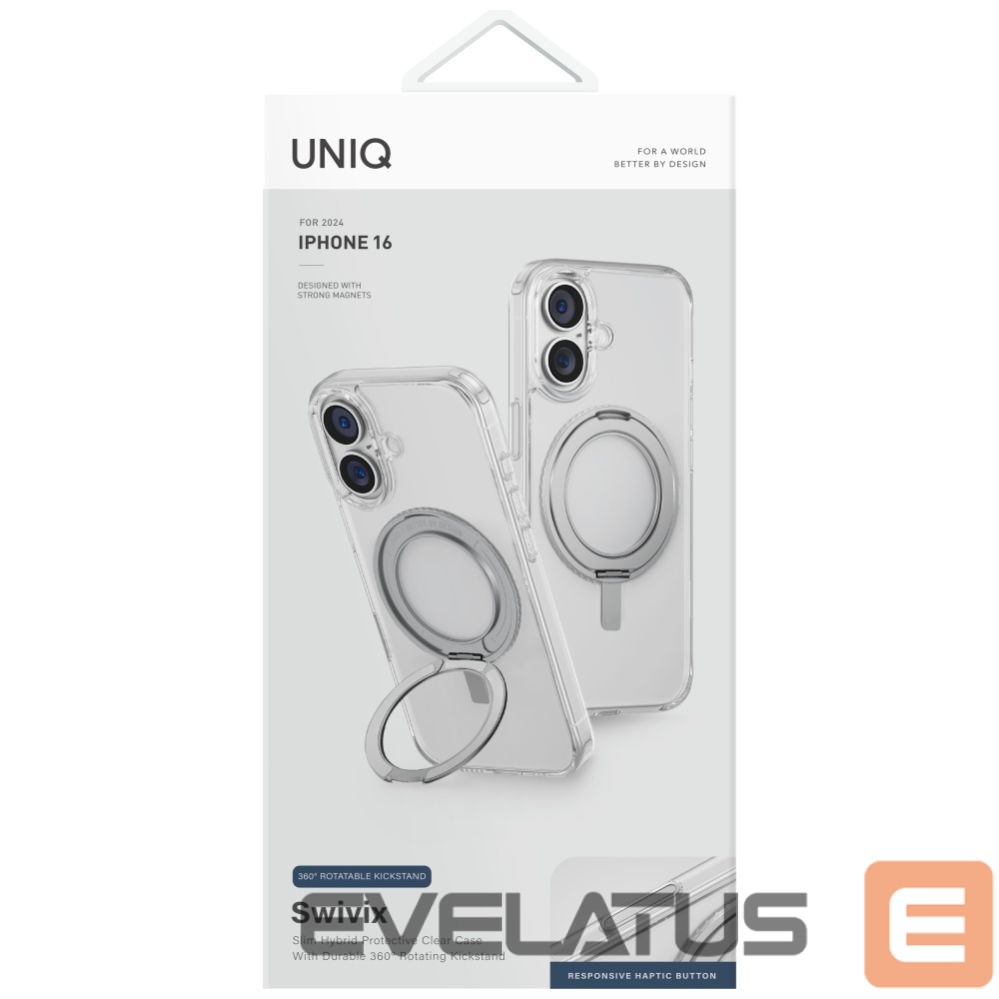 Другие товары UNIQ Uniq Swivix 360 Rotating Kickstand Case for iPhone 16 - Transparent