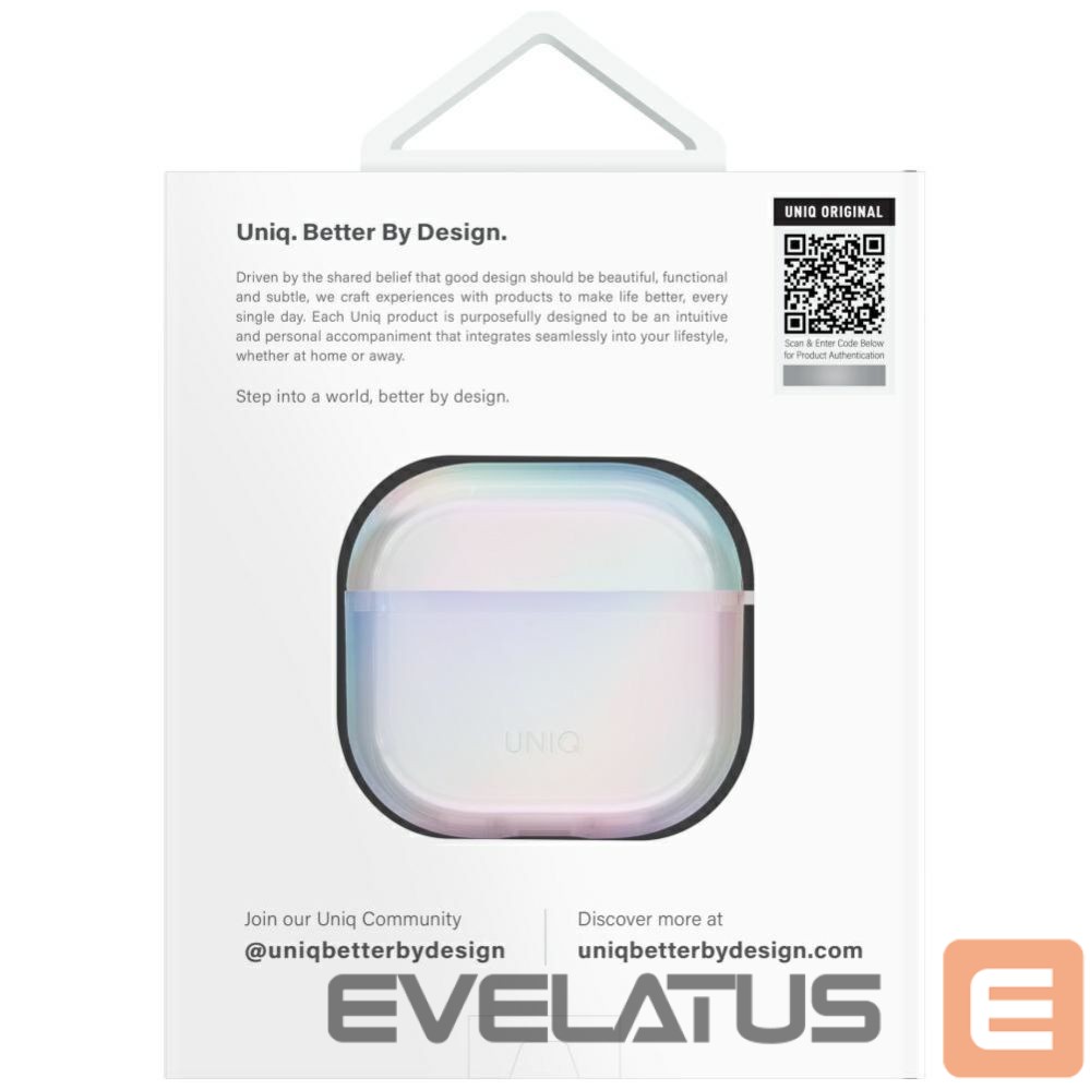 Другие товары UNIQ Uniq Iridescia case for AirPods 4 Hang Case - holo white