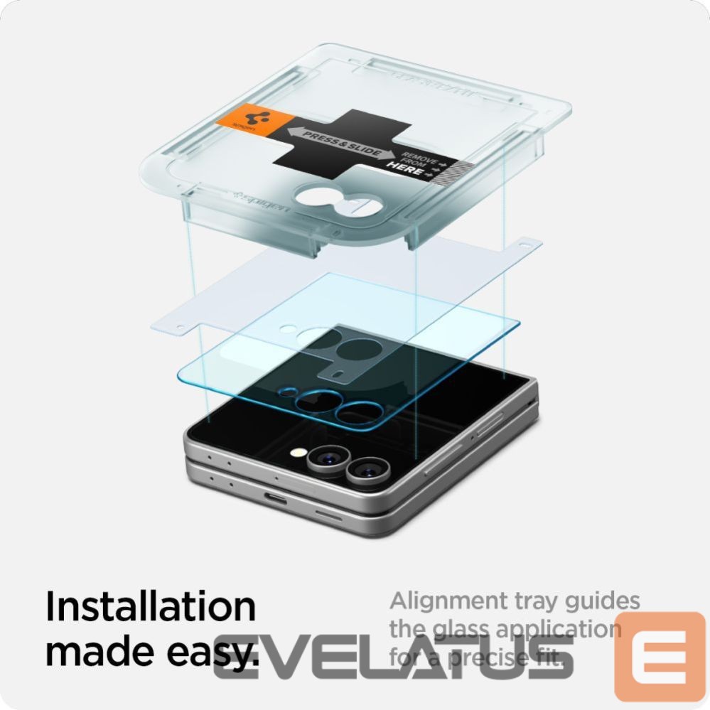Другие товары Spigen Spigen Glas.TR EZ Fit HD Tempered Glass 2-pack for Samsung Galaxy Z Flip 7 - Transparent