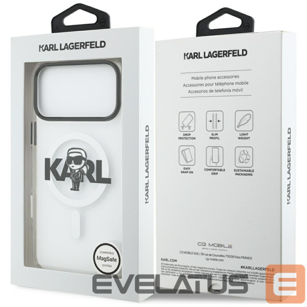 Другие товары Karl Lagerfeld Karl Lagerfeld IML Karl Sketch Logo MagSafe Case for iPhone 17 Pro Max - Transparent