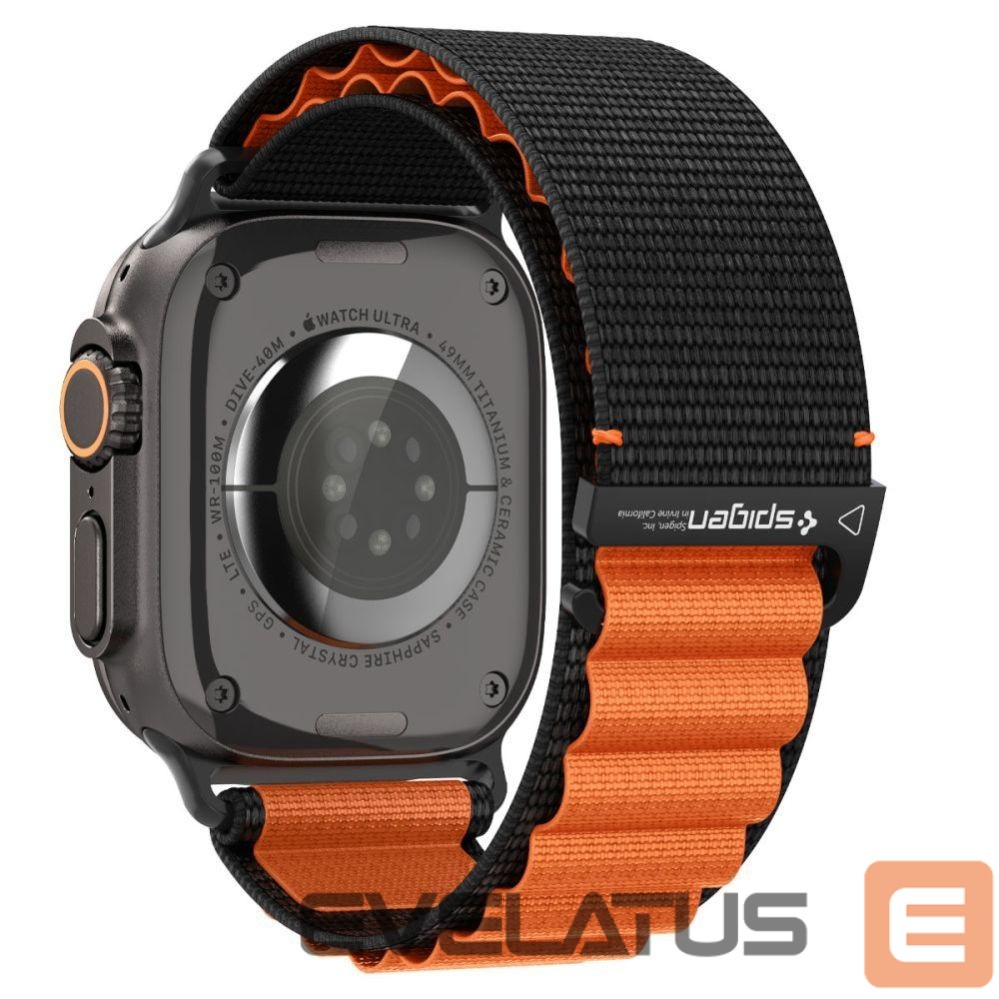 Другие товары Spigen Spigen WBF1 Strap for Apple Watch 44 / 45 / 46 / 49 mm - Black and Orange