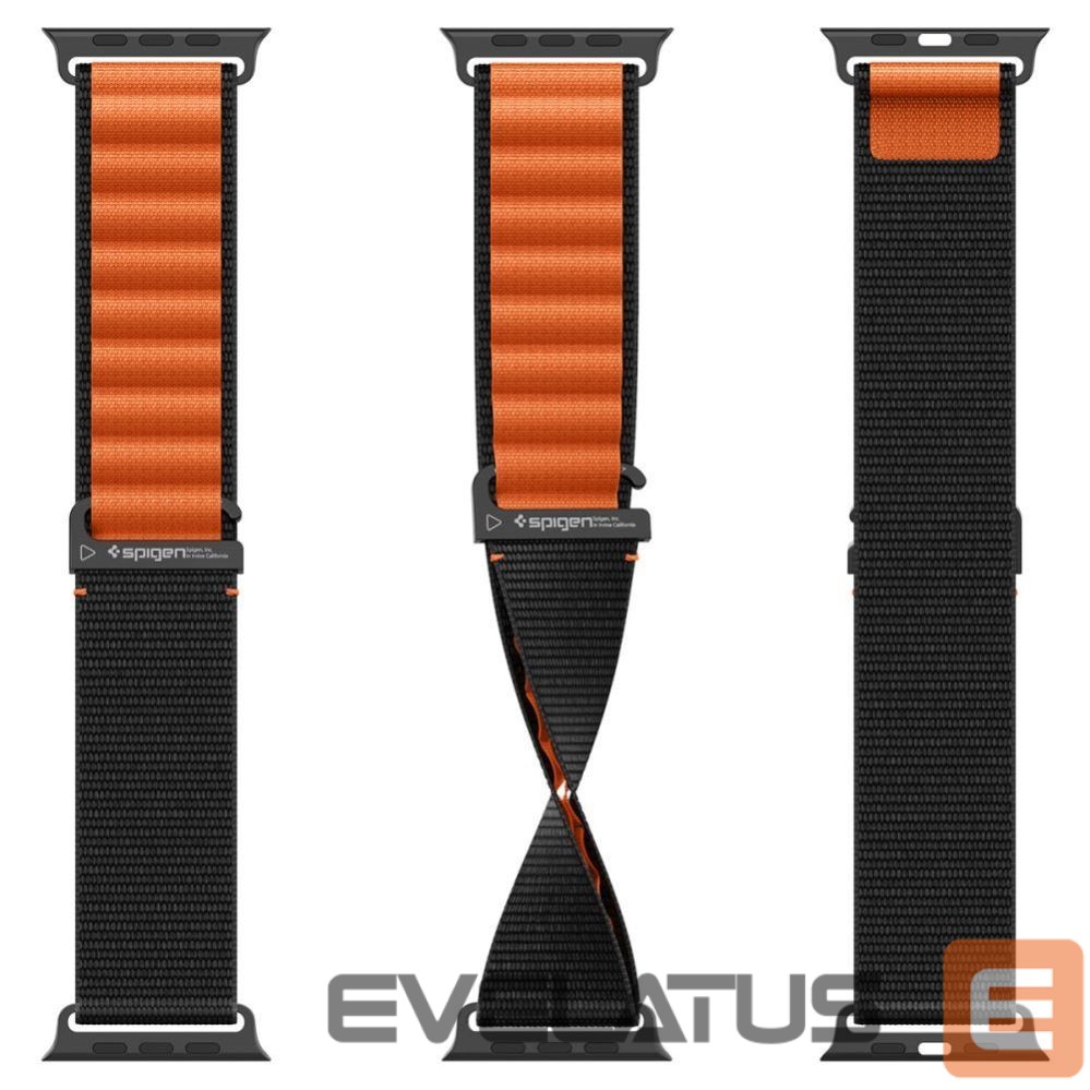 Другие товары Spigen Spigen WBF1 Strap for Apple Watch 44 / 45 / 46 / 49 mm - Black and Orange