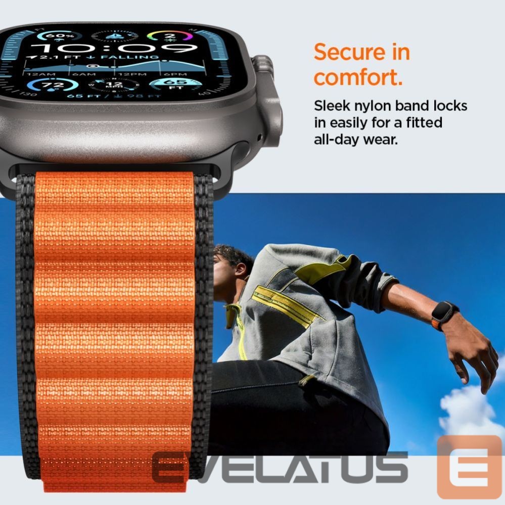 Другие товары Spigen Spigen WBF1 Strap for Apple Watch 44 / 45 / 46 / 49 mm - Black and Orange