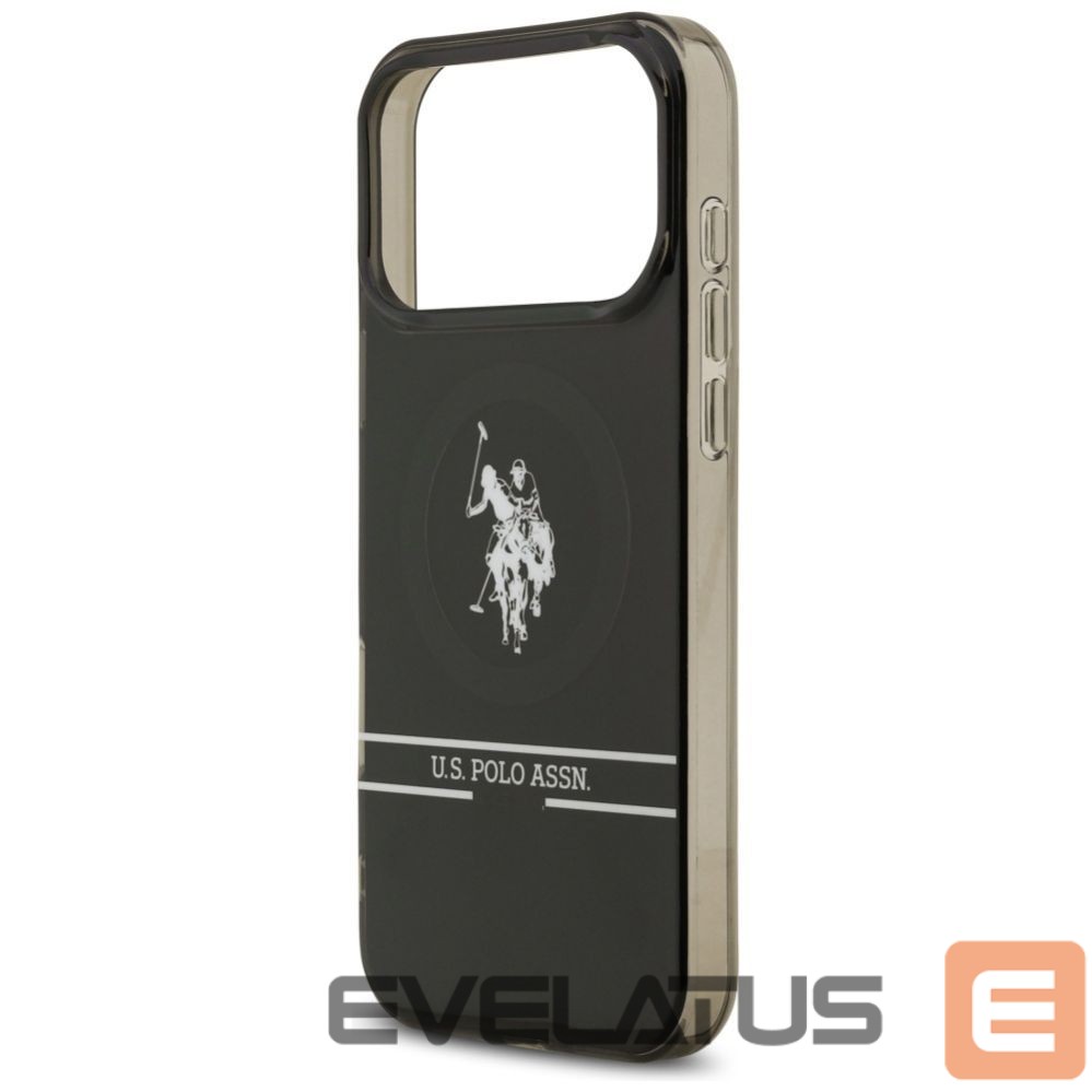 Другие товары U.S. Polo PU US Polo DH and Bottom Stripe Logo MagSafe Case for iPhone 17 Pro Max - Black