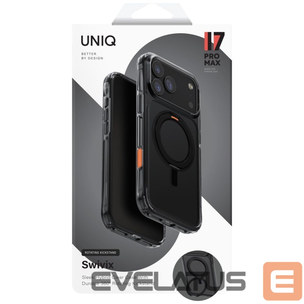 Другие товары UNIQ Uniq Swivix Rotating Kickstand 360 Case for iPhone 17 Pro Max - Black
