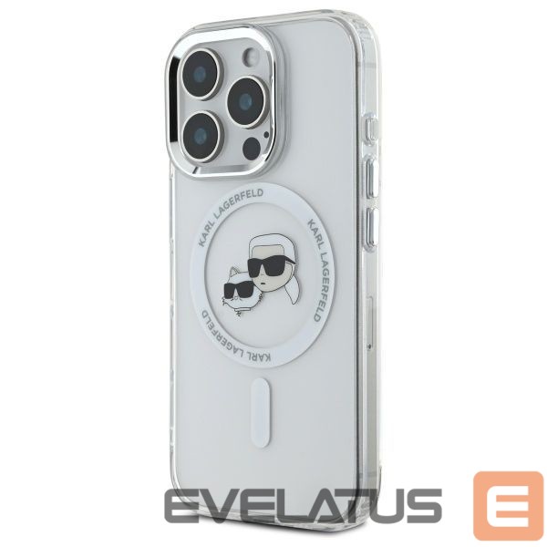 Другие товары Karl Lagerfeld Karl Lagerfeld IML Metal Karl&Choupette Head MagSafe Case for iPhone 16 Pro Max - White