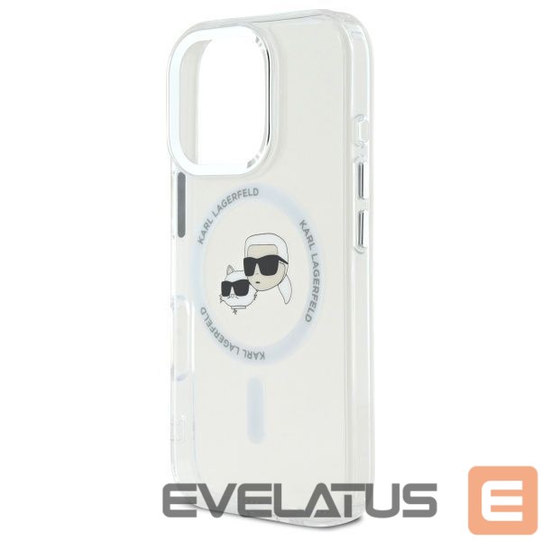 Другие товары Karl Lagerfeld Karl Lagerfeld IML Metal Karl&Choupette Head MagSafe Case for iPhone 16 Pro Max - White