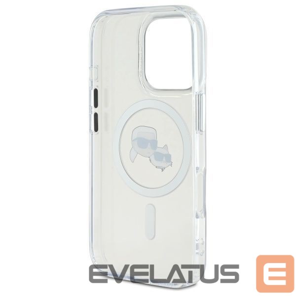 Другие товары Karl Lagerfeld Karl Lagerfeld IML Metal Karl&Choupette Head MagSafe Case for iPhone 16 Pro Max - White