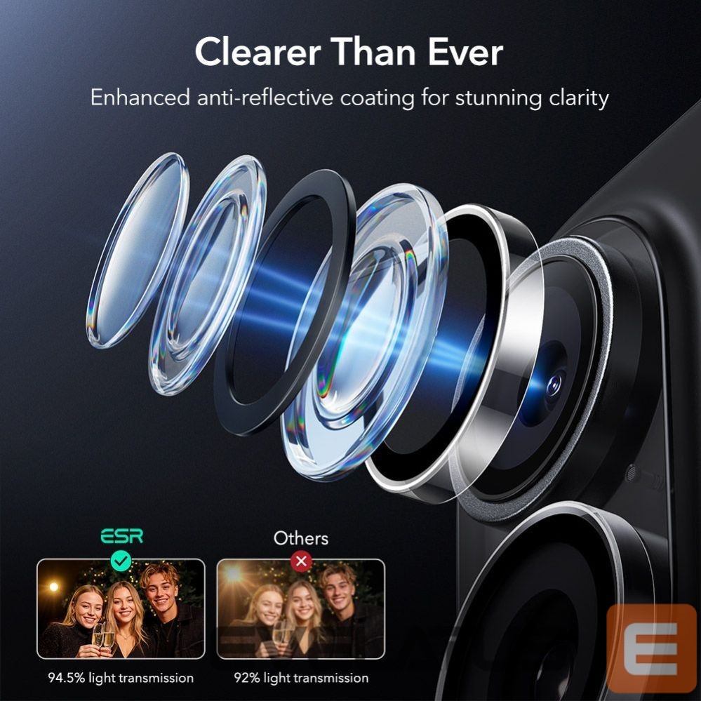 Другие товары ESR ESR Armorite Camera Cover for iPhone 16 / 16 Plus / 17 - Transparent