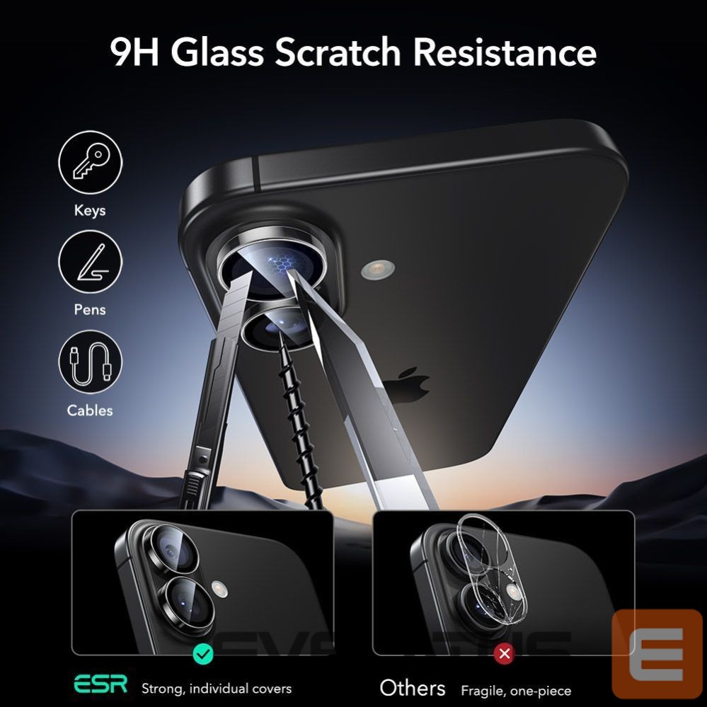 Другие товары ESR ESR Armorite Camera Cover for iPhone 16 / 16 Plus / 17 - Transparent
