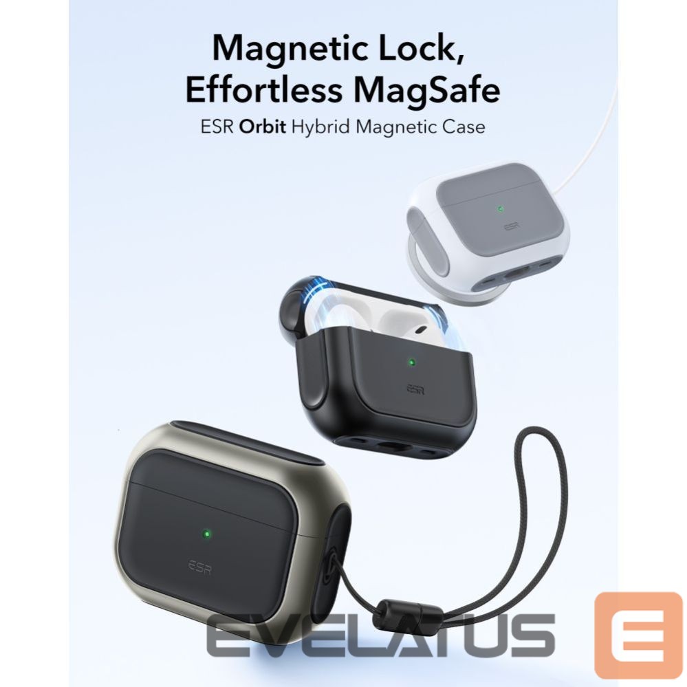 Другие товары ESR ESR Orbit HaloLock MagSafe Case for AirPods Pro 3 - Gray & Black