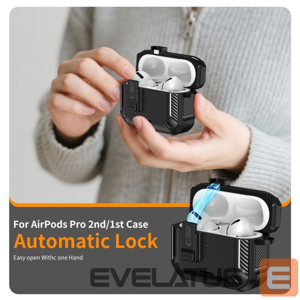 Другие товары Tech-Protect Tech-Protect Carbonox MagSafe case for AirPods Pro - black