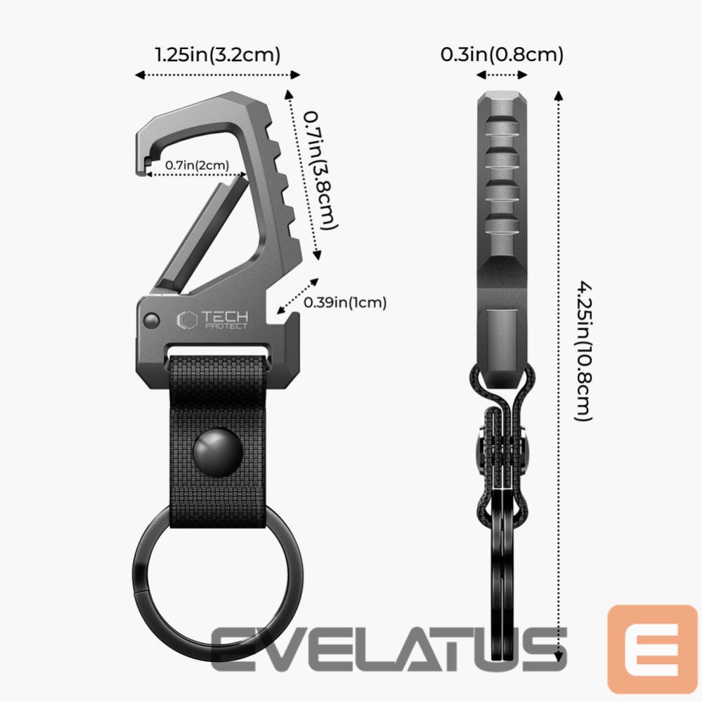 Другие товары Tech-Protect Tech-Protect Slidelock Keychain - Black and Gray