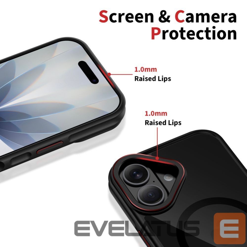 Другие товары Tech-Protect Tech-Protect MagHybrid MagSafe Case for iPhone 17 - Black and Red