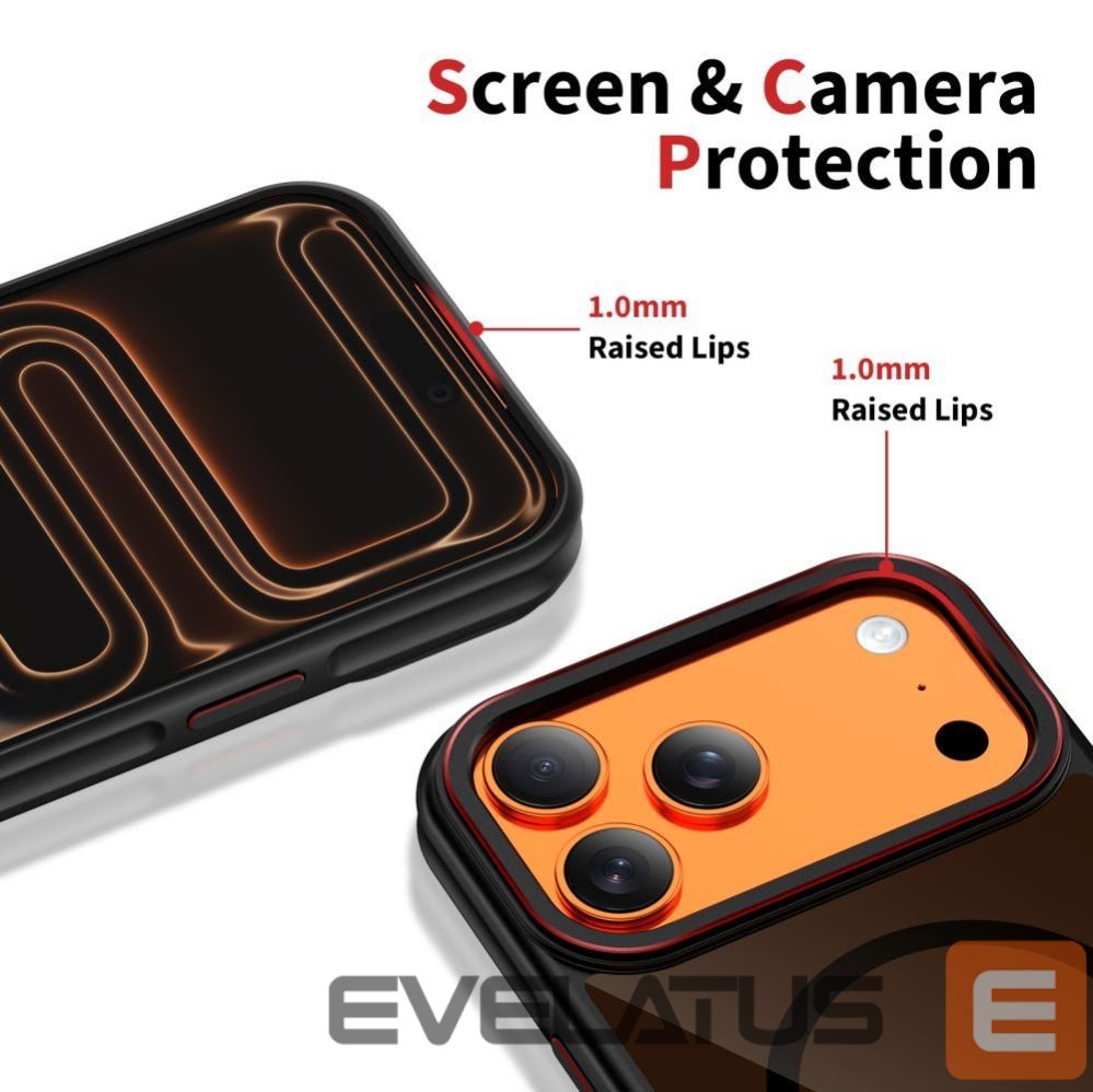 Другие товары Tech-Protect Tech-Protect MagHybrid MagSafe Case for iPhone 17 Pro Max - Black and Red