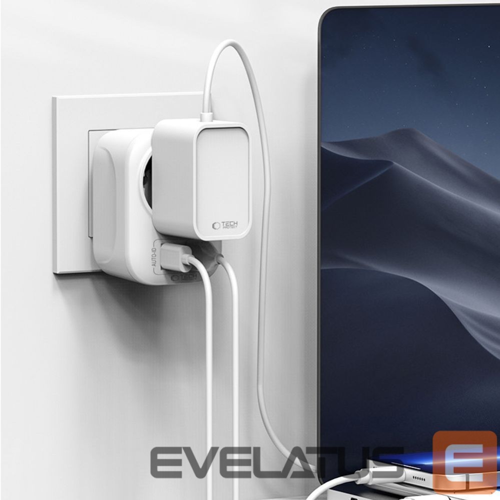 Другие товары Tech-Protect Tech-Protect TA100 US Adapter - White