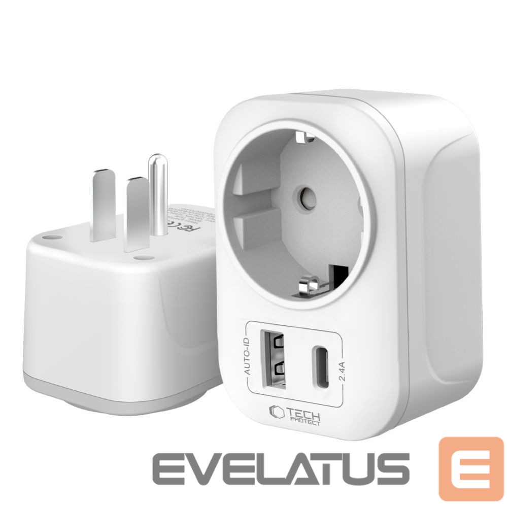 Другие товары Tech-Protect Tech-Protect TA100 US Adapter - White