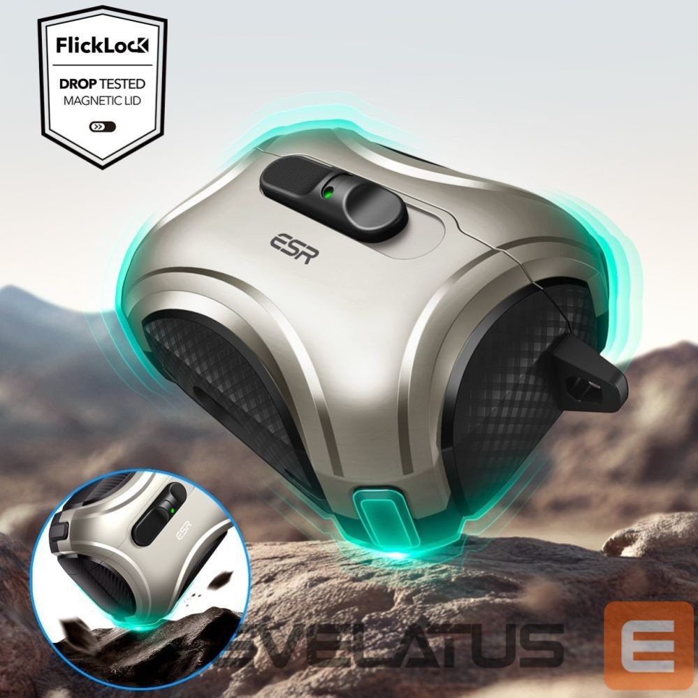Другие товары ESR ESR Cyber FlickLock MagSafe case for AirPods Pro 3 - silver