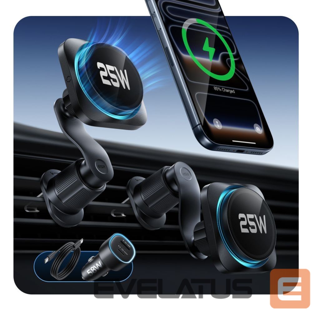 Другие товары ESR ESR OmniLock Qi2.2 Magnetic MagSafe Car Air Vent Mount - Black