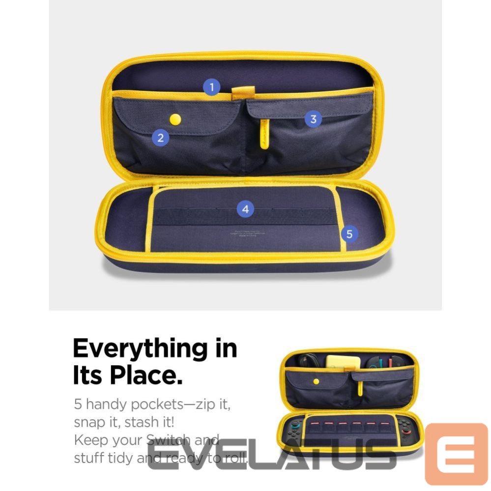 Другие товары Spigen Spigen Nano Pop Pro Pouch for Nintendo Switch 2 - Navy Blue and Yellow