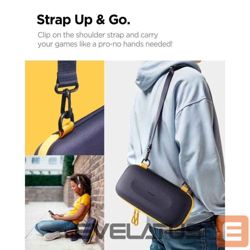 Другие товары Spigen Spigen Nano Pop Pro Pouch for Nintendo Switch 2 - Navy Blue and Yellow