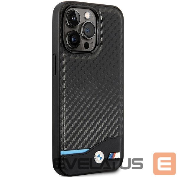 Другие товары BMW BMW Leather Carbon Case for iPhone 13 Pro Max - Black
