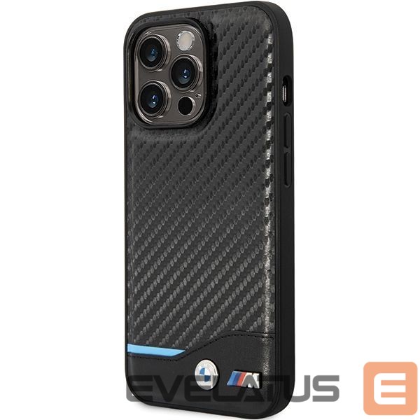 Другие товары BMW BMW Leather Carbon Case for iPhone 13 Pro Max - Black