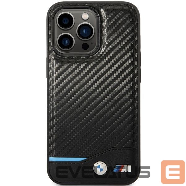 Другие товары BMW BMW Leather Carbon Case for iPhone 13 Pro Max - Black