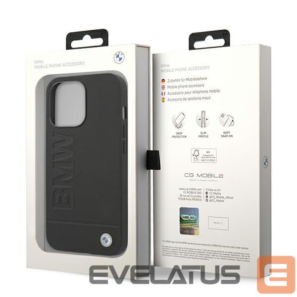 Другие товары BMW BMW Leather Stamp Case for iPhone 14 Pro - Black