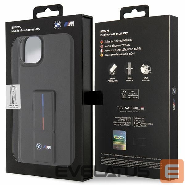 Другие товары BMW BMW Grip Stand Hot Stamp Case for iPhone 14 Plus / 15 Plus - Black