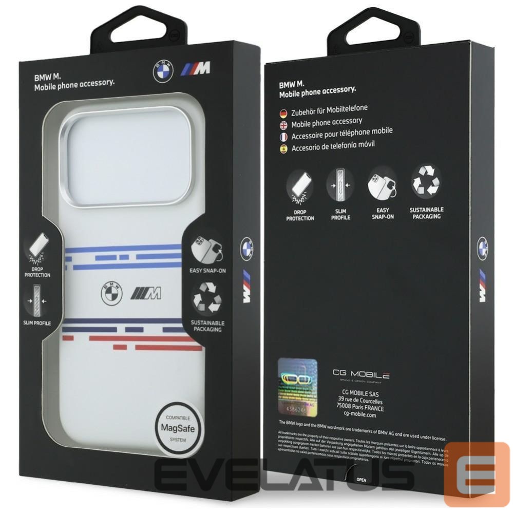 Другие товары BMW BMW M Silicon Horizontal Line MagSafe Case for iPhone 17 Pro - White