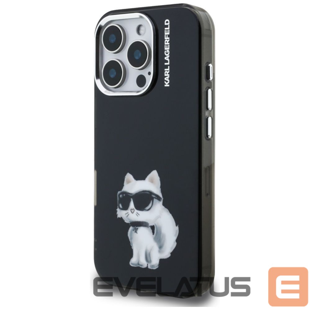 Другие товары Karl Lagerfeld Karl Lagerfeld IML Aquarelle Choupette & Logo iPhone 16 Pro Case - Black