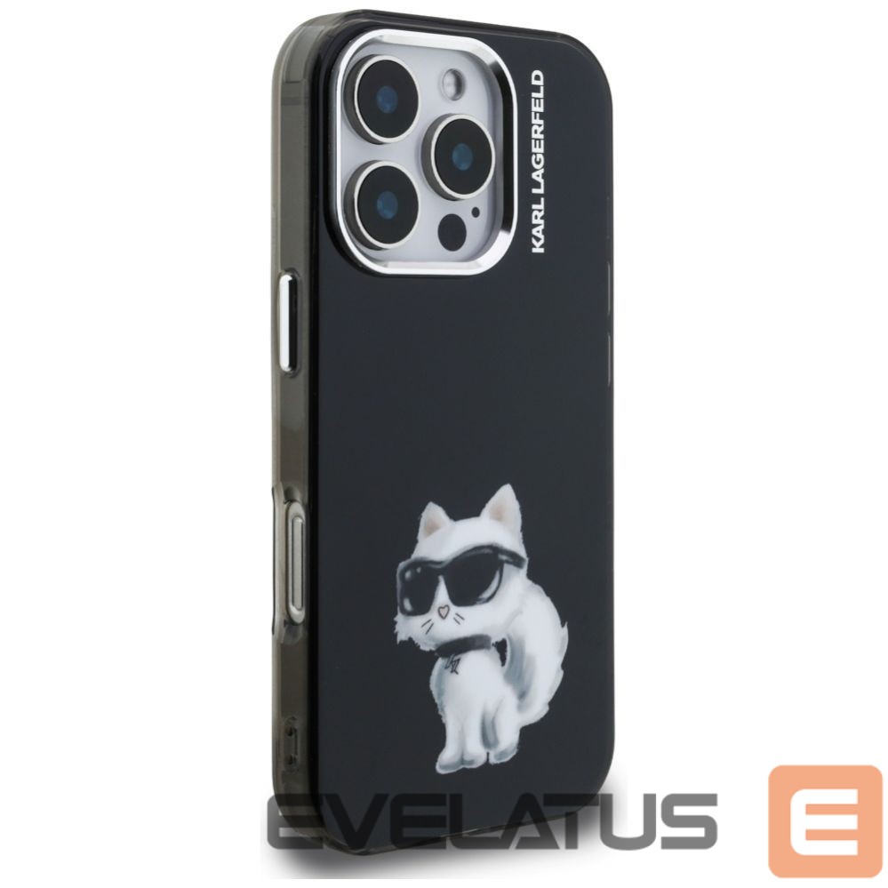 Другие товары Karl Lagerfeld Karl Lagerfeld IML Aquarelle Choupette & Logo iPhone 16 Pro Case - Black
