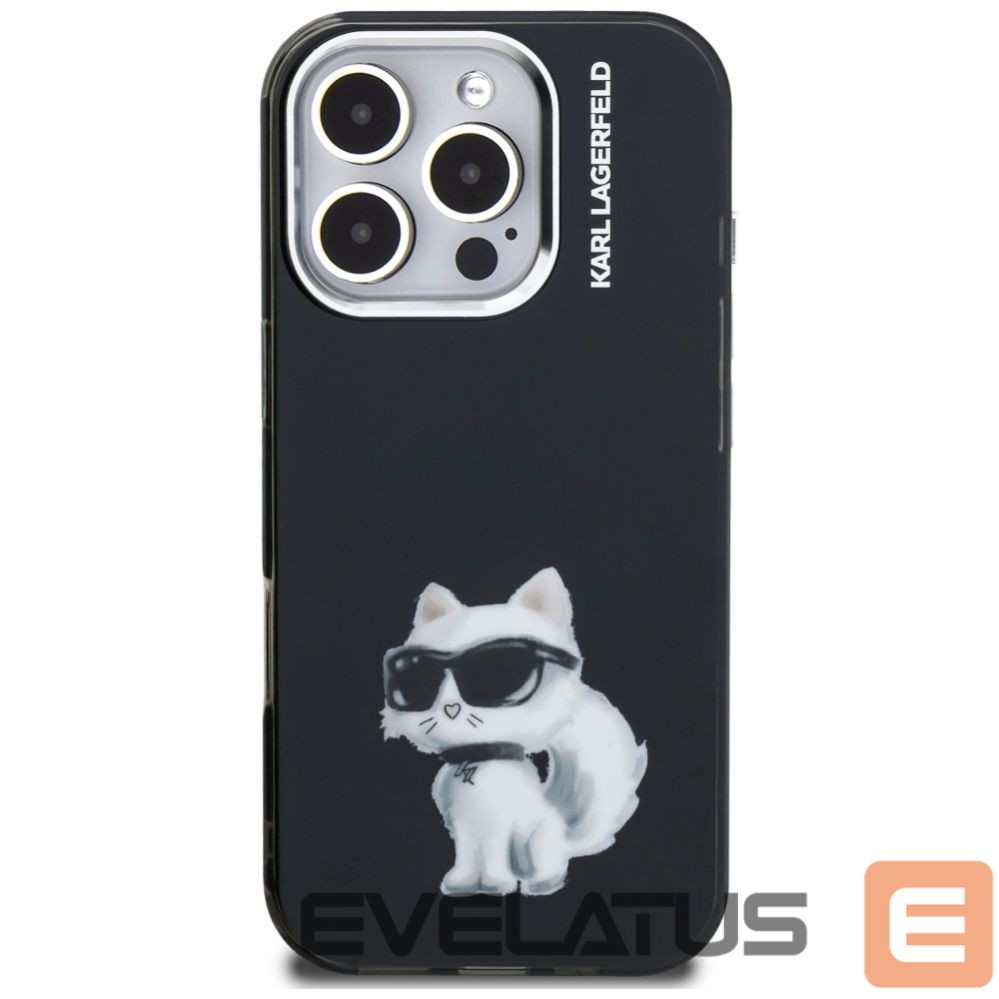 Другие товары Karl Lagerfeld Karl Lagerfeld IML Aquarelle Choupette & Logo iPhone 16 Pro Case - Black