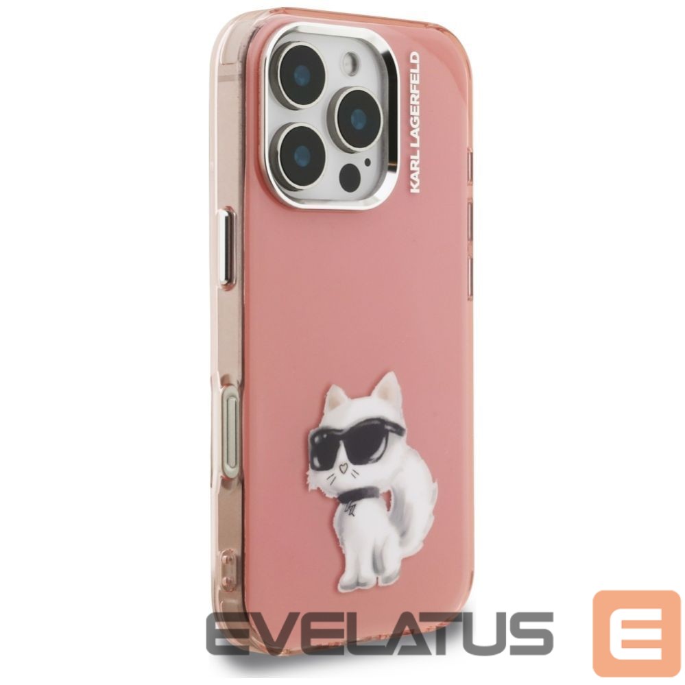 Другие товары Karl Lagerfeld Karl Lagerfeld IML Aquarelle Choupette & Logo iPhone 16 Pro Case - Pink